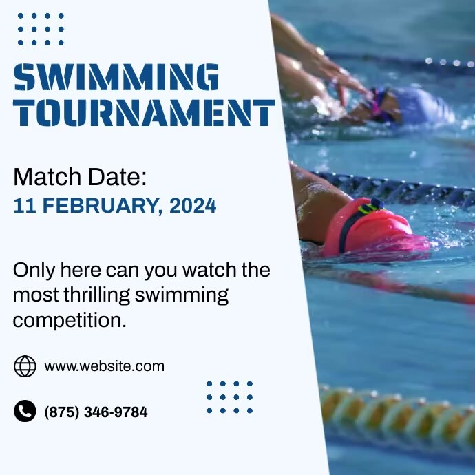 Swimming Event Names Examples Swimming Tournament Template | PosterMyWall