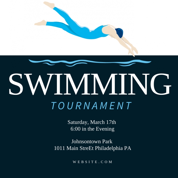 Swimming Event Names Examples Swimming Tournament Template | PosterMyWall