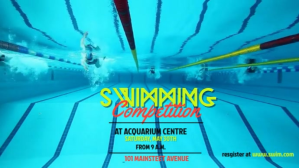 SWIMMING VIDEO FLYER TEMPLATE Digital na Display (16:9)