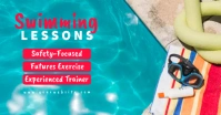 swimming5 delt Facebook-billede template