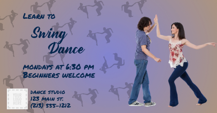 Swing Dance Class Facebook Post Template | PosterMyWall