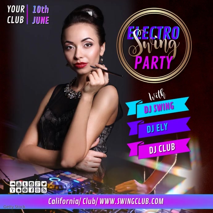 swing party1 insta Square (1:1) template