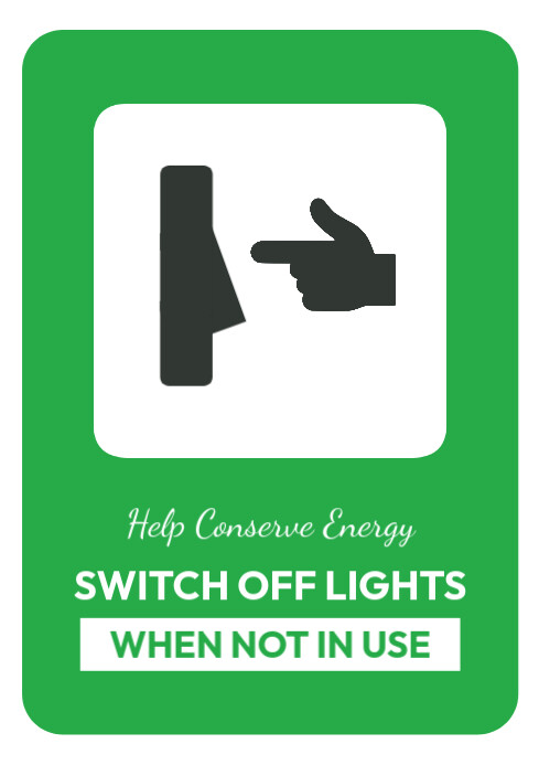 Switch off the lights sign Template | PosterMyWall