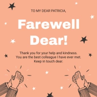 Switching job farewell greeting card Instagram na Post template
