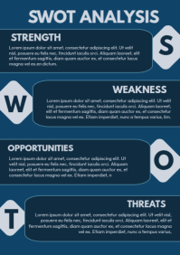 White Swot Analysis A4 Template | PosterMyWall