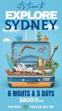 Sydney Tour Package Digital Display (9:16) template