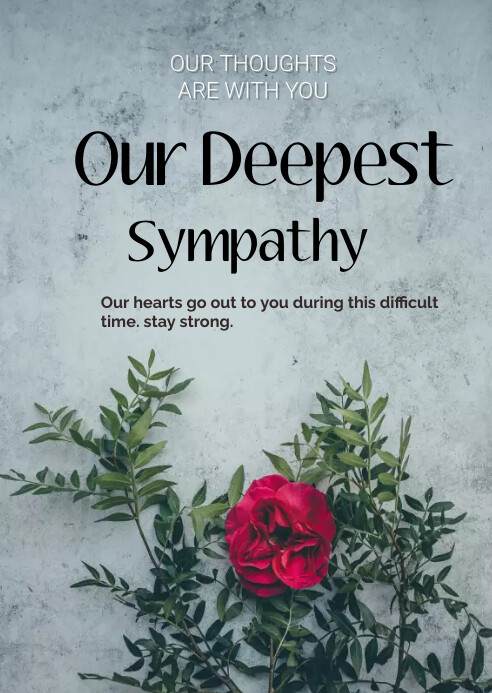 Sympathy card design template | PosterMyWall