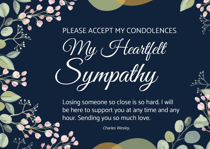 Sympathy card design template | PosterMyWall