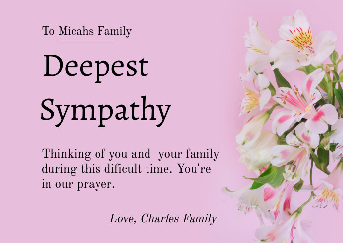 Sympathy Card Template | PosterMyWall