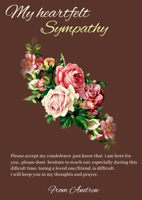 Sympathy Card Template | PosterMyWall