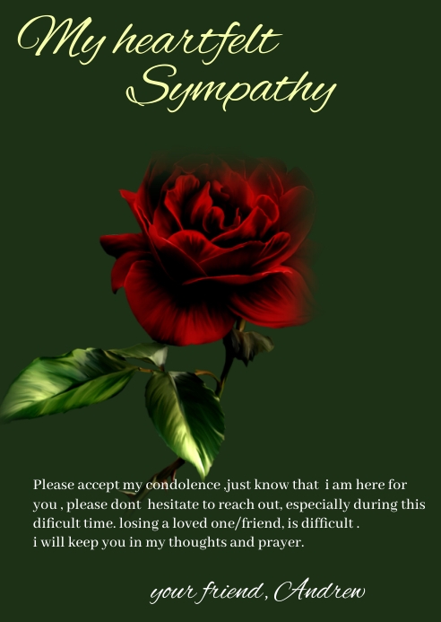 Sympathy Card Template | PosterMyWall