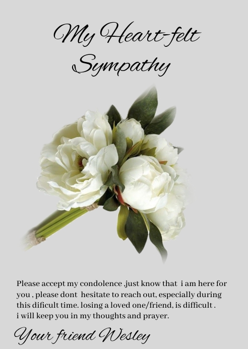 Sympathy Card Template | PosterMyWall