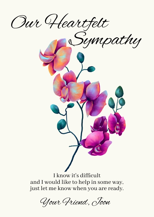 Sympathy Card Template | PosterMyWall