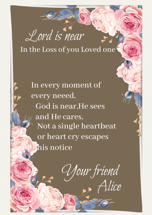 Sympathy Card Template | PosterMyWall