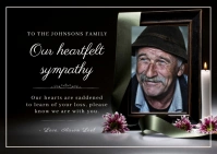 sympathy card Postcard template