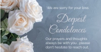 Sympathy card design template Imagen Compartida en Facebook