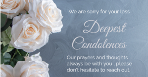 Sympathy card design template Gambar Bersama Facebook