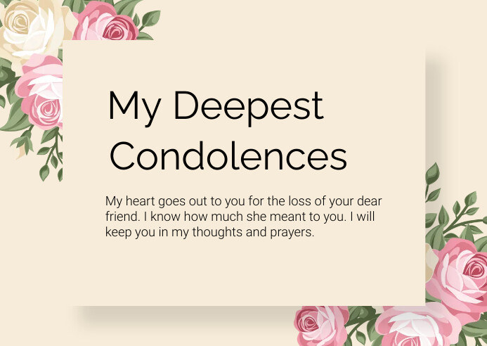 sympathy condolence card template | PosterMyWall sympathy-condolence-card-template-postermywall
