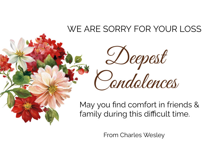 Sympathy/condolences Card Template | PosterMyWall