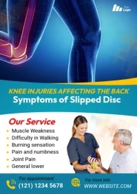 Symptoms of Knee Pain A4 template