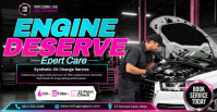 Black Synthetic Oil Change Service Facebook Event Cover Template