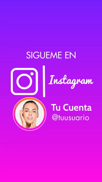 Sígueme en instagram template