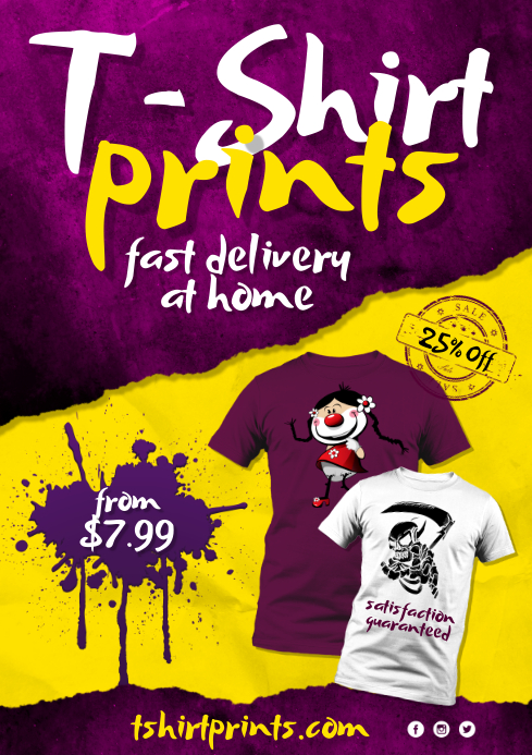 T Shirt Druck Flyer Vorlage Postermywall