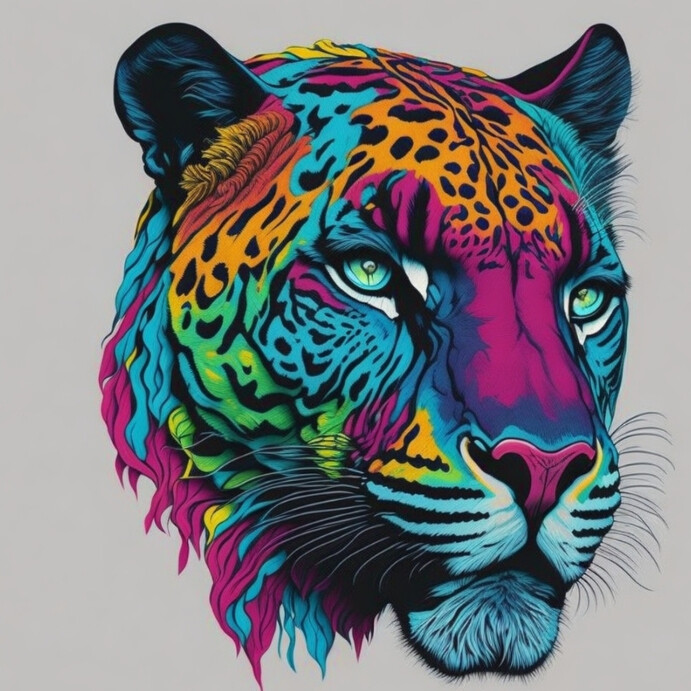 Tiger Head Digital Artwork Template PosterMyWall