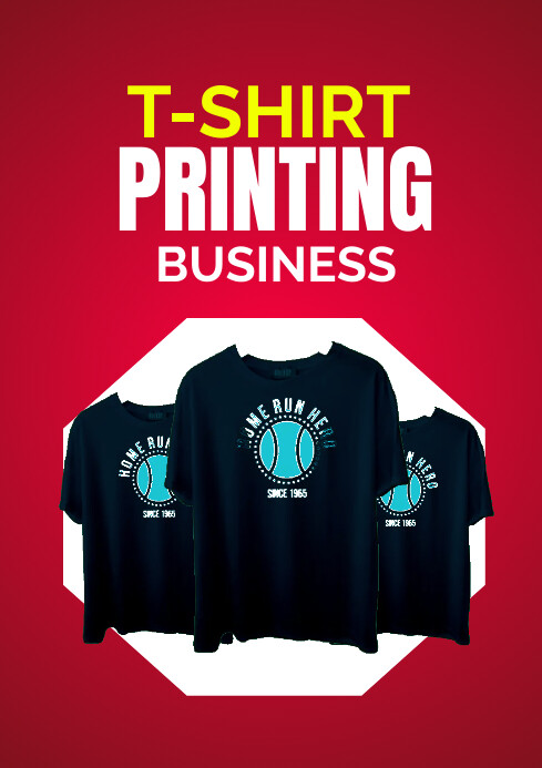 T-shirt printing business A4 template | PosterMyWall