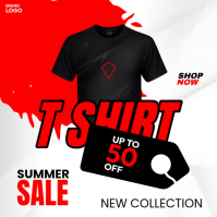 Blanc Summer T-Shirt Sale Square Template