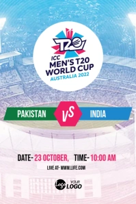 T20 Cricket Match Schedule Banner 4' × 6' template