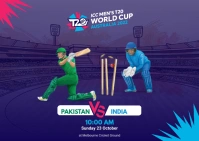 T20 Cricket Match Schedule Postcard template