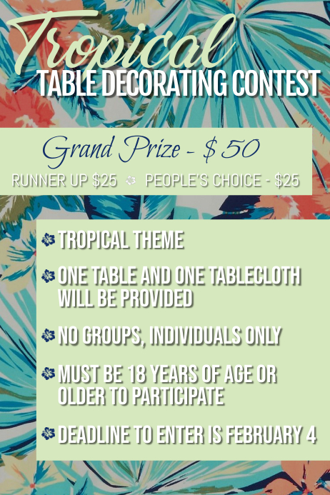 Table Decorating Contest Template | PosterMyWall