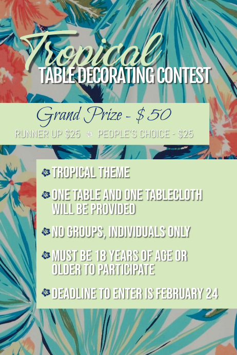 Table Decorating Contest Templat | PosterMyWall