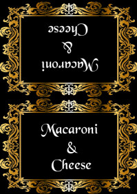 Table Name Label Sample Table/Food Name Tag Template | PosterMyWall