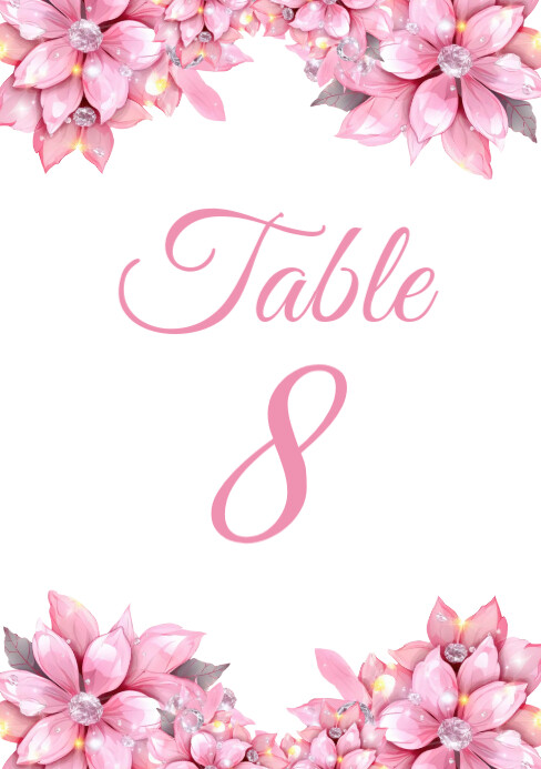 Table Number A5 template