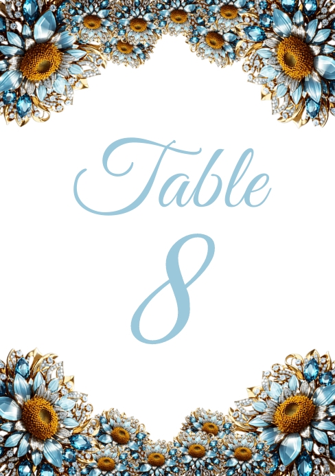 Table Number Template PosterMyWall