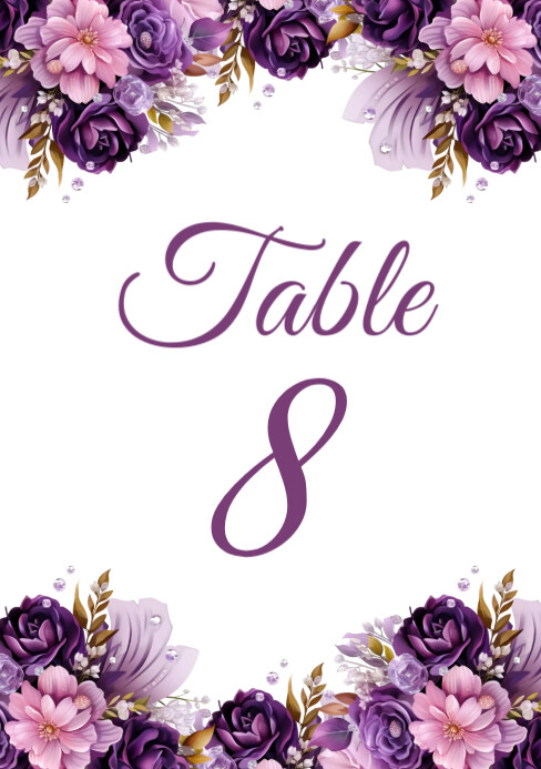 Table Number Template | PosterMyWall