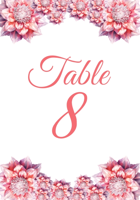 Copy of Table Number | PosterMyWall