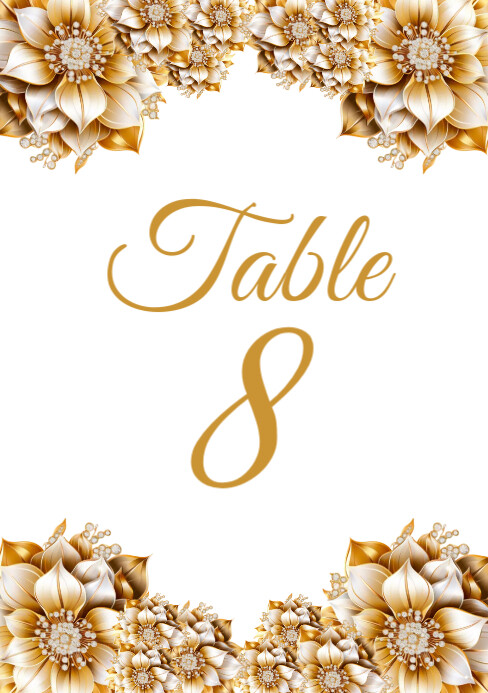 Table Number Template | PosterMyWall