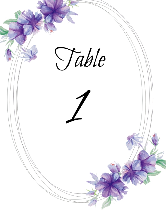Table Number Design Template