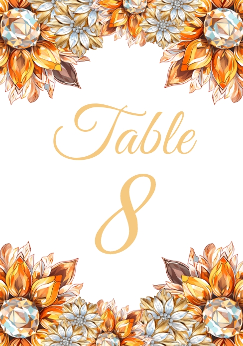 Table Number Template | PosterMyWall
