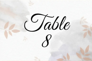 Table Number Template Label
