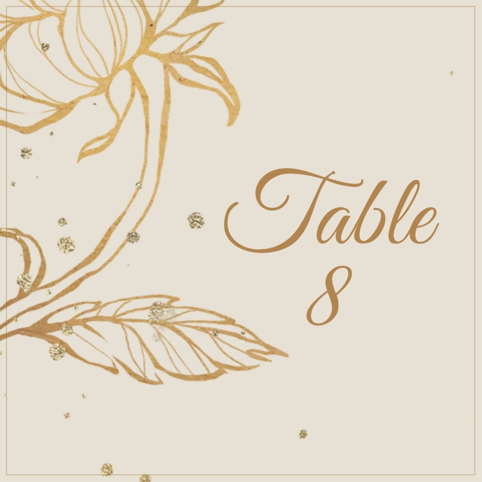 Table Number Template | PosterMyWall