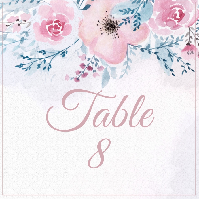 Table Number Template | PosterMyWall