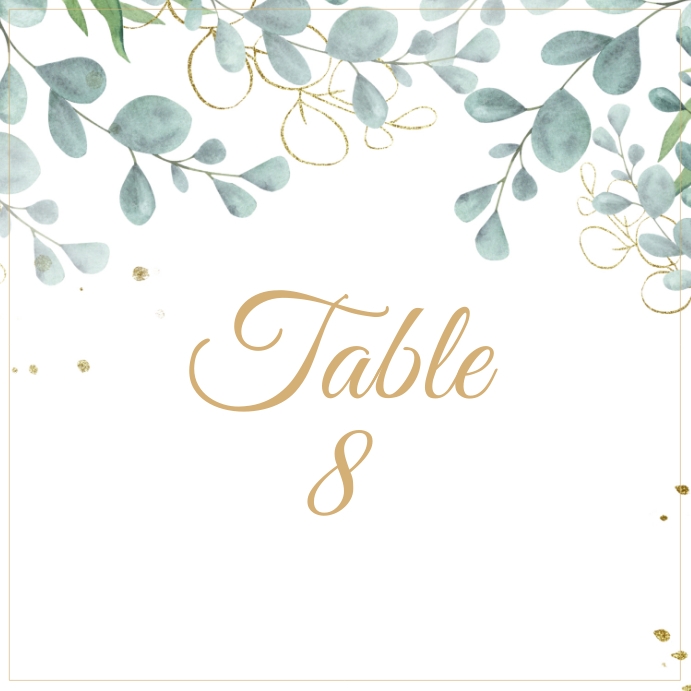 Table Number Template | PosterMyWall