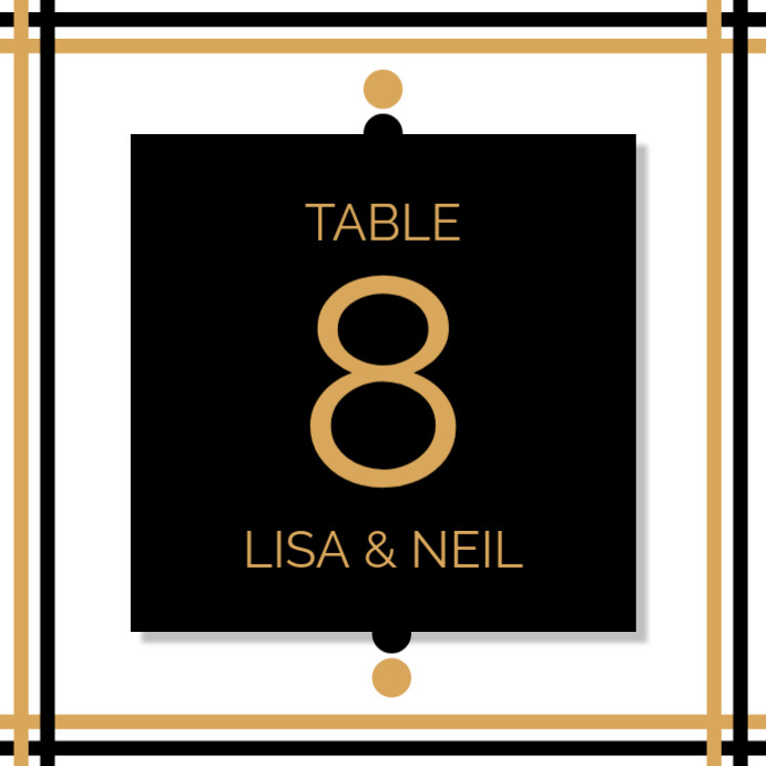 TABLE NUMBER WEDDING CARD Instagram na Post template