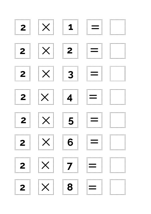 Table of 2 A4 template