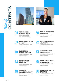 Table Of Content Page Design Template | PosterMyWall