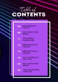 Contents Page Image Table Of Content Page Design Template | PosterMyWall